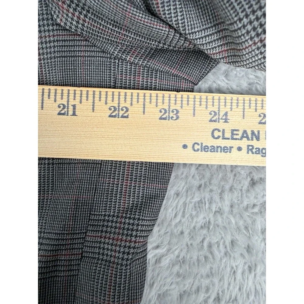 Brooks Brothers Mens 46R Classic Fit Blazer Grey Red Glen Plaid Wool Jacket 46 R